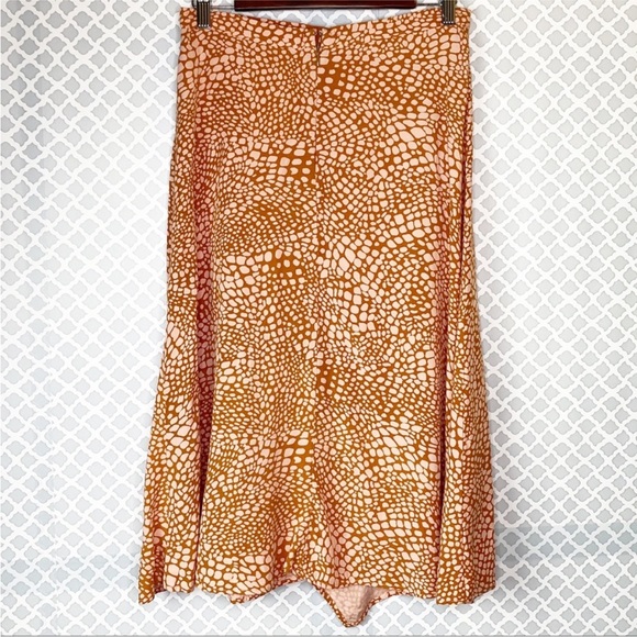 EUC Anthropologie Faux Wrap Buckle Midi Skirt - Picture 7 of 8